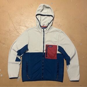 Patagonia Men’s Microdini Colorblock Fleece Hooded Sweater Zipup Medium